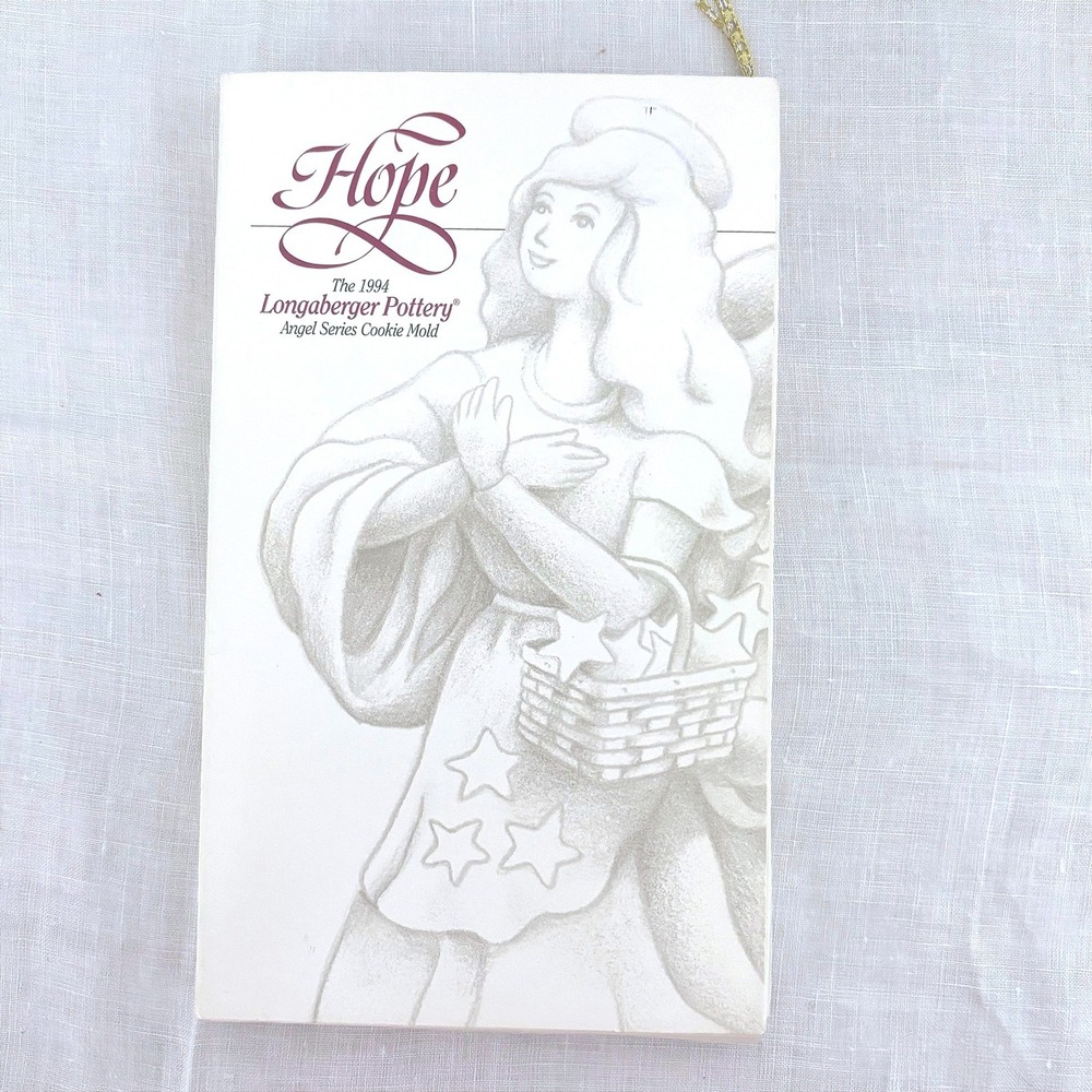 Longaberger Pottery 1994 Angel of Hope Cookie Mold Limited Edition Christmas